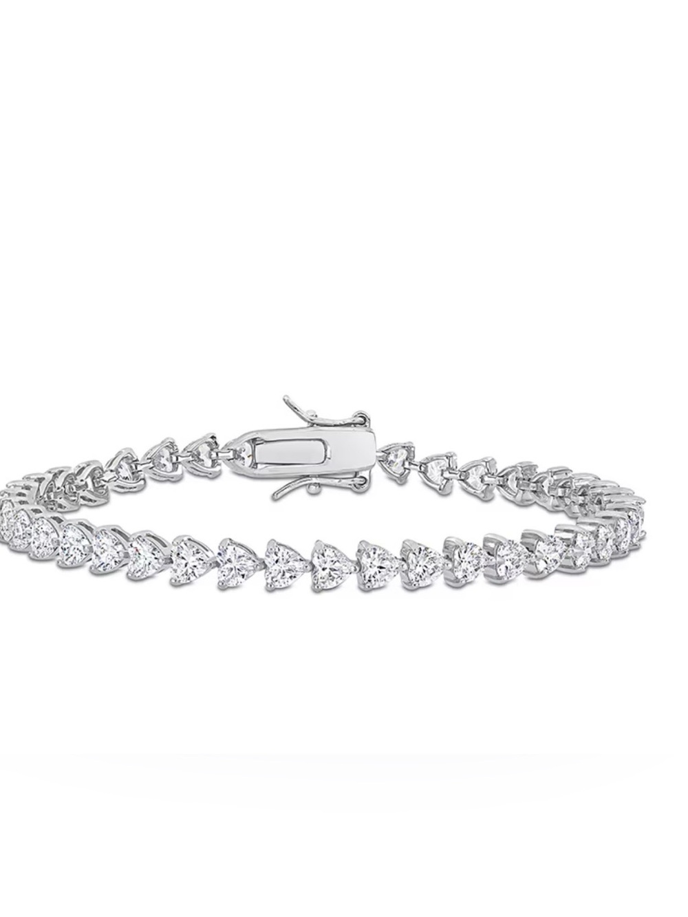 18k 17.5ct Heart Tennis Bracelet